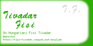 tivadar fisi business card